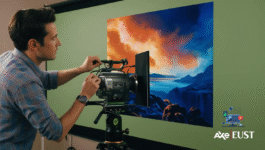 Fiverr green screen editor working on branded video content