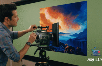 Fiverr green screen editor working on branded video content